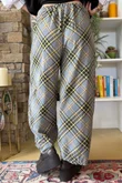 Arbi Needlecord Tartan Barrel Pant Steel